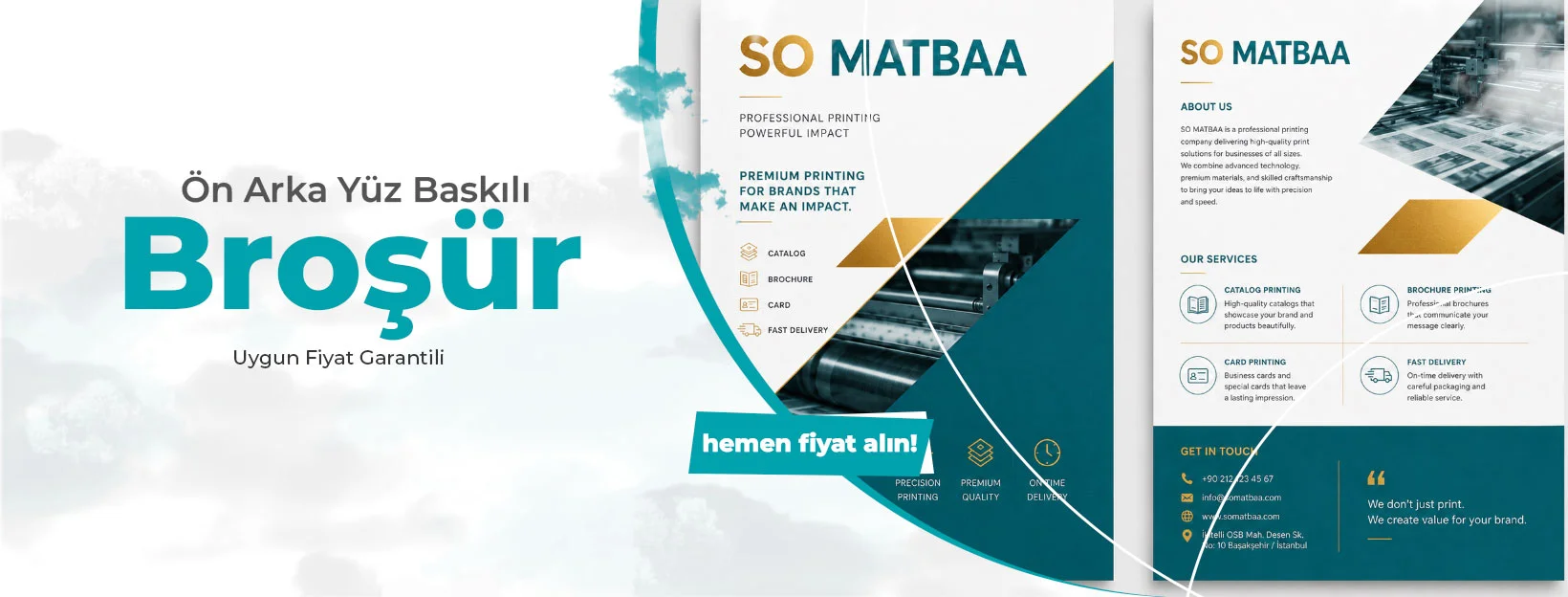 broşür baskı, ön arka broşür baskı, ucuz broşür